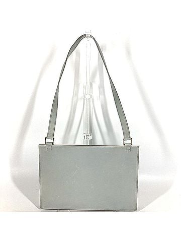 Hermès HERMES Vintage Valentin Bag, Flap Shoulder Leather, Men's/Women's, Light Blue (view 2)