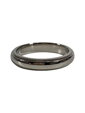 Tiffany & Co. TIFFANY&amp;Co. Tiffany Milgrain Platinum Accessory Jewelry Ring Pt950 Men's Silver 1 (view 1)
