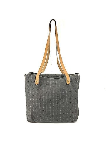 Hermès HERMES Hermes Amedaba Cabas de Poche Shoulder Bag Tote Cotton Men's Women's Gray (view 1)