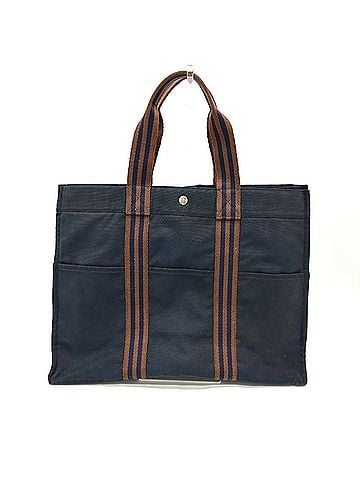 Hermès HERMES Fourre-Tout GM Bag, Tote Handbag, Canvas, Women's, Navy (view 2)