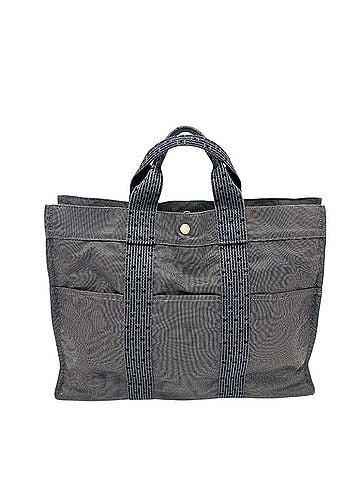 Hermès HERMES Herline MM Tote Bag/Handbag, Canvas, Women's, Gray (view 1)