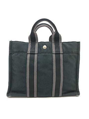 Hermès HERMES Fourre-Tout PM Tote Bag Mini Handbag Canvas Women's Black (view 2)