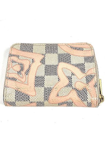 Louis Vuitton LOUIS VUITTON N60098 Damier Azur Tahiti Zippy Coin Purse Wallet, Purse, Round Zipper Wallet/Coin Case, Canvas, Men's/Women's, Pink (view 1)