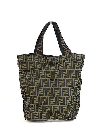 Fendi FENDI Vintage Zucca Logo Foldable Eco Bag, Handbag, Shoulder Tote Canvas, Brown, Men's &amp; Women's (view 2)