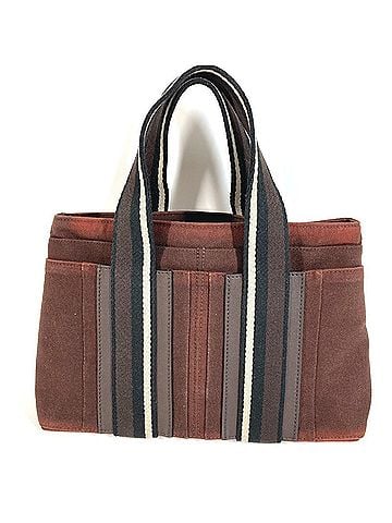 Hermès HERMES Troca Horizontal PM Handbag, Tote Bag, Cotton, Men's/Women's, Brown (view 2)