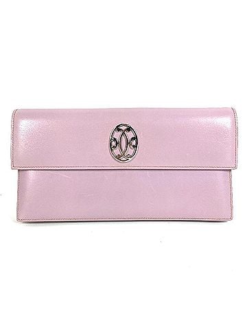 Hermès HERMES logo handbag, pouch, clutch bag, leather men's and women's, purple-pink tones. (view 1)