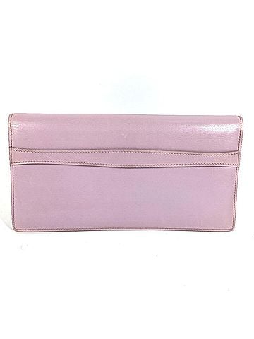 Hermès HERMES logo handbag, pouch, clutch bag, leather men's and women's, purple-pink tones. (view 2)