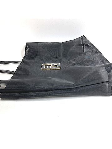 Fendi FENDI Vintage FF Logo Mesh Bag, Shoulder Tote Handbag, Leather, Men's, Women's, Black (view 2)
