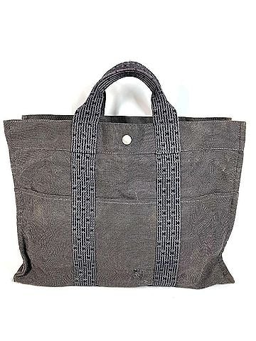 Hermès HERMES Herline MM Tote Bag/Handbag, Canvas, Men's/Women's, Gray (view 1)