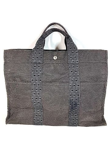 Hermès HERMES Herline MM Tote Bag/Handbag, Canvas, Men's/Women's, Gray (view 2)