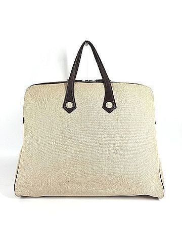 Hermès HERMES Sac Ybou GM Handbag, Tote Bag, Leather, Canvas, Men's, Women's, Beige (view 1)