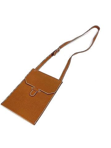 Hermès HERMES Vintage Amélie Crossbody Pouch Flap Shoulder Bag Leather Men's Women's Brown (view 1)