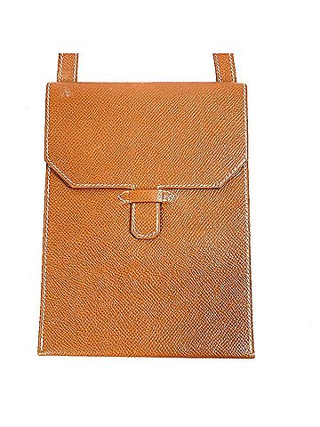 Hermès HERMES Vintage Amélie Crossbody Pouch Flap Shoulder Bag Leather Men's Women's Brown (view 2)