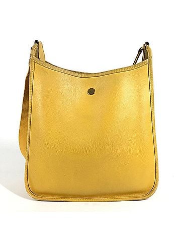 Hermès HERMES Vintage Vespa PM Bag, Crossbody Pouch, Shoulder Leather, Men's/Women's, Yellow (view 2)
