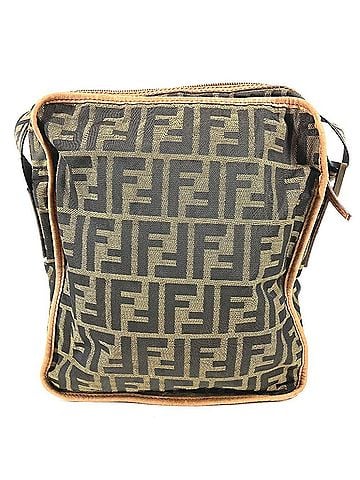 Fendi FENDI Zucca Logo Bag, Crossbody Pouch, Shoulder Nylon Canvas, Leather, Men's, Women's, Brown (view 2)