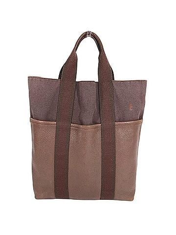 Hermès HERMES Hermes Half Leather Fourre-Tout Cabas Bag Tote Handbag Canvas Men's Women's Brown (view 1)