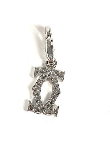 Cartier CARTIER Cartier Diamond 18K Gold 2C Charm 750 Accessory Jewelry Necklace Pendant Top WG750 Women's Silver (view 2)