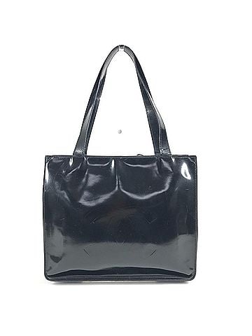 Chanel CHANEL Vintage Logo Shoulder Bag, Tote Patent Leather, Women's, Black (view 2)