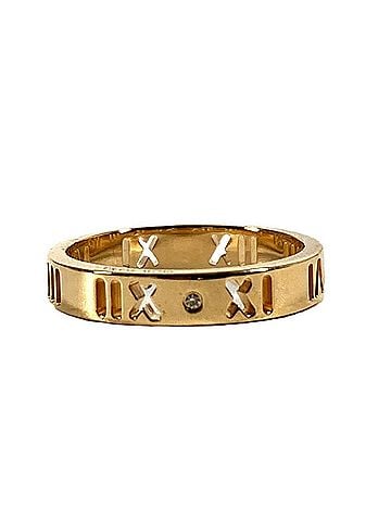 Tiffany & Co. TIFFANY&amp;Co. Tiffany Atlas Logo 4P Diamond Ring, Au750 Gold, Women's Jewelry (view 1)