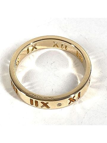 Tiffany & Co. TIFFANY&amp;Co. Tiffany Atlas Logo 4P Diamond Ring, Au750 Gold, Women's Jewelry (view 2)