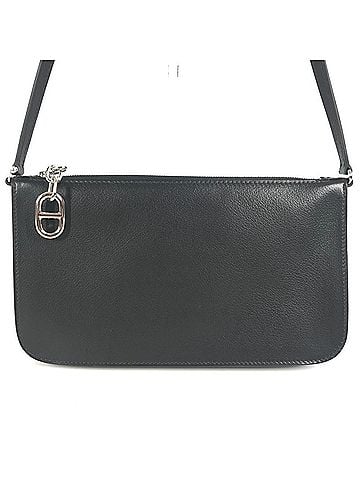 Hermès HERMES Zip Ango To Go Chaine d'Ancre Handbag Pouch ?Zip Ango? Bag Shoulder Leather Men's Women's Black (view 2)
