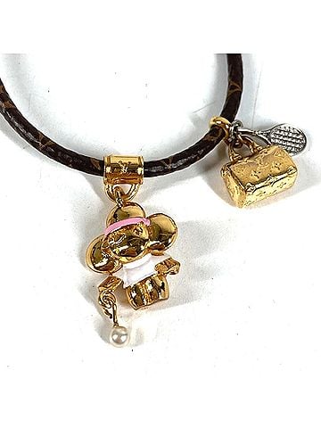 Louis Vuitton LOUIS VUITTON M8293Z Monogram Vivienne Tennis Accessory Bangle Bracelet Canvas Women's Brown (view 2)