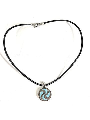 Bvlgari BVLGARI Bulgari Jewelry 18K Gold Allegra Optical Necklace Accessory Choker Leather Cord WG750 SS Men's Women's Black (view 2)