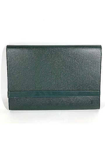 Louis Vuitton LOUIS VUITTON M30204 Taiga Volga Bag, Second Handbag, Pouch, Flap Clutch Leather, Men's, Women's, Epicea Green (view 1)
