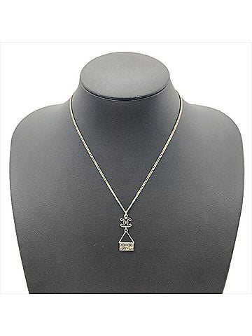 Chanel CHANEL Coco Mark Matelasse Necklace Metal 09A Gold Bag Motif Women's IT1U0NEW9FPY (view 1)