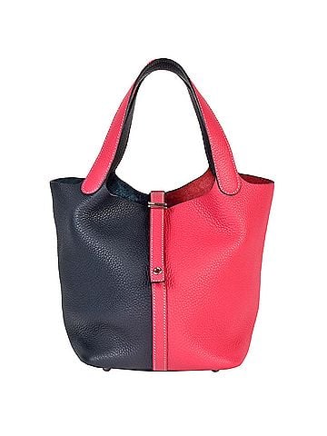 Hermès HERMES Picotan Lock MM Kazak Rose Extreme Blue Nuit Taurillon Clemence D stamp (2019) Pink x Navy (view 1)