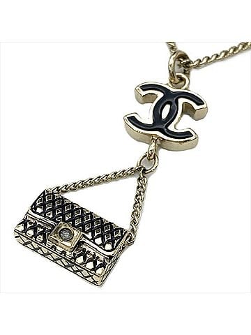 Chanel CHANEL Coco Mark Matelasse Necklace Metal 09A Gold Bag Motif Women's IT1U0NEW9FPY (view 2)