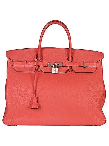 Hermès HERMES Birkin 40 Bougainvillea Taurillon Clemence ?N engraved handbag (view 1)