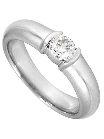 Tiffany & Co. Tiffany &amp; Co. Dots Solitaire Ring with 0.21ct Diamond, Approximately 6.1g, Platinum, Pt950, Women's (view 1)