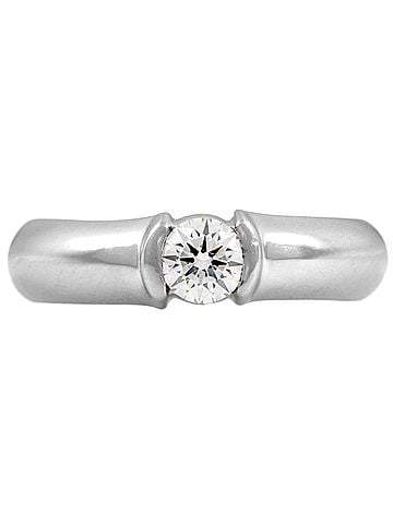 Tiffany & Co. Tiffany &amp; Co. Dots Solitaire Ring with 0.21ct Diamond, Approximately 6.1g, Platinum, Pt950, Women's (view 2)