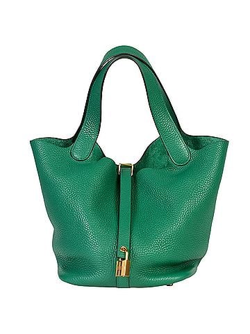 Hermès HERMES Picotan Lock MM Vert Vertigo Taurillon Clemence A stamp (2017) Green (view 1)