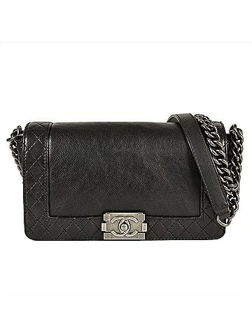 Chanel CHANEL Boy Chanel Shoulder Bag Calfskin A92193 Black 18th Series Leather Coco Mark (view 1)