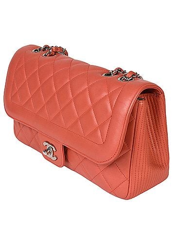 Chanel CHANEL Matelasse W Chain Shoulder Bag No. 14 Coco Mark Pink Lambskin (view 2)