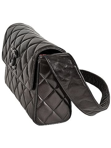 Chanel CHANEL Matelasse Leather Shoulder Bag Lambskin Black Coco Mark (view 2)