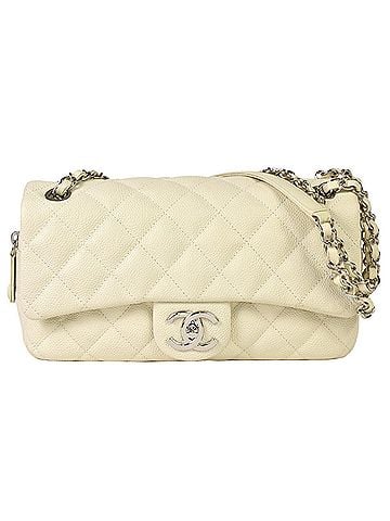 Chanel CHANEL Matelasse Shoulder Bag, Caviar Skin, Off-White, 8-digit, 20-series (manufactured in 2014) ITKNVA7GPAI0 (view 1)