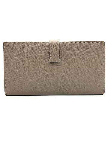Hermès Hermes HERMES Bearn Soufflet Verso Long Wallet Veau Epsom C Stamp Gris Asphalt Blue Indigo (view 2)