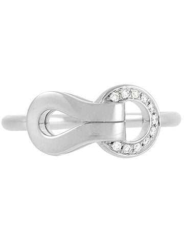 Cartier Cartier Agraffe Ring, Diamond, #48, 18K White Gold, 2.6g (view 2)