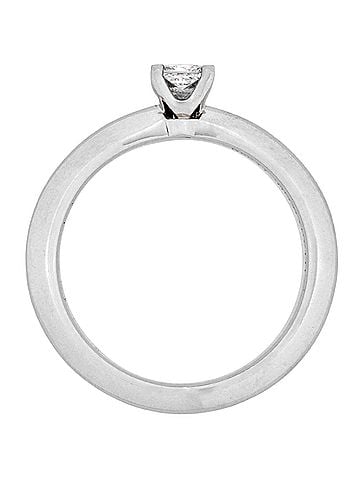 Tiffany & Co. Tiffany &amp; Co. Solitaire Princess Cut Ring with 0.23ct Diamond, Approximately 3.6g, Platinum, Pt950, Women's (view 2)