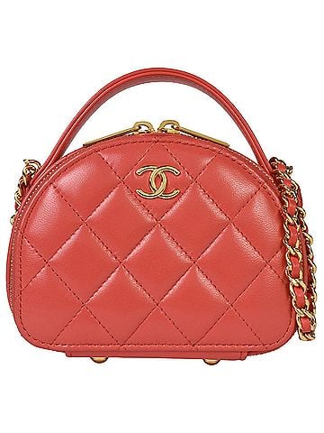 Chanel CHANEL Coco Mark Chain Clutch Shoulder Bag Random Serial (Manufactured after 2021) Red Lambskin AP3088 (view 1)