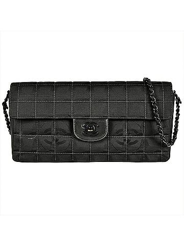 Chanel CHANEL New Travel Line Chain Shoulder Bag in Black Nylon with Hardware, 7-Digit Series 7 (view 1)