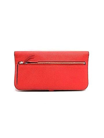 Hermès Hermes Dogon Long Wallet, Togo Leather, T Stamp, Vermilion, Silver Hardware (view 2)