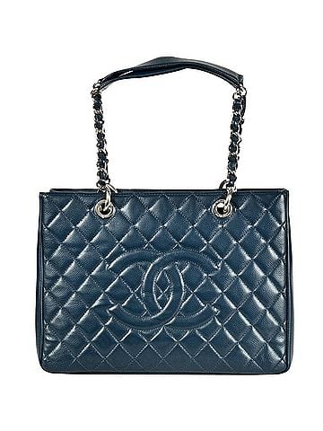 Chanel Chanel CHANEL GST Chain Tote Bag Caviar Skin Blue 17 Series Coco Mark (view 1)