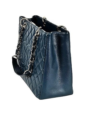 Chanel Chanel CHANEL GST Chain Tote Bag Caviar Skin Blue 17 Series Coco Mark (view 2)
