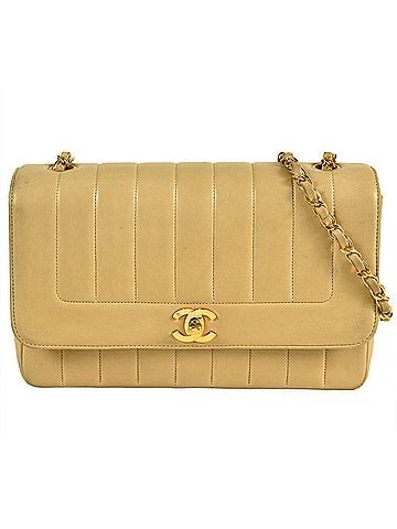 Chanel CHANEL Mademoiselle Chain Shoulder Bag Beige Coco Mark (view 1)