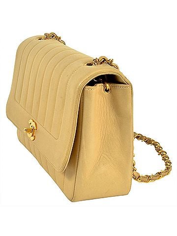 Chanel CHANEL Mademoiselle Chain Shoulder Bag Beige Coco Mark (view 2)