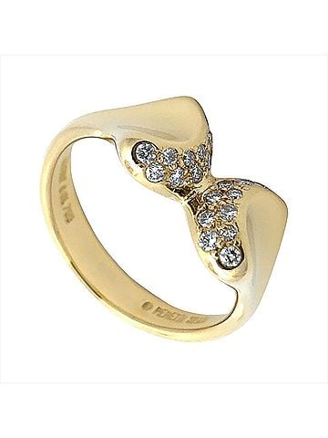 Tiffany & Co. Tiffany &amp; Co. Butterfly Ring with Diamond, Approx. 18K Yellow Gold, 6.1g, by Elsa Peretti, for Women (view 1)